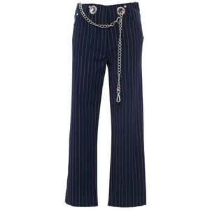 MIAOU Navy Blue Pinstripe Pants